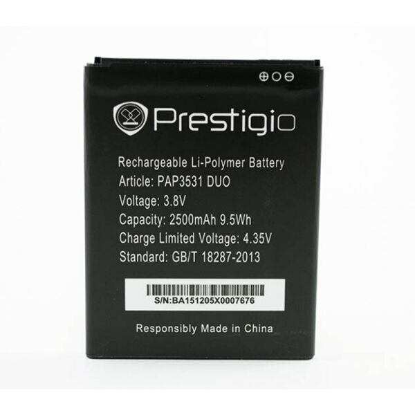 

Аккумулятор PAP3531 для Prestigio MultiPhone 3531 DUO, 3530, 3532, 7530, 2500мAh