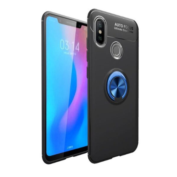

Чехол Auto Focus C-KU 360 Rotating Ring для Xiaomi Mi 8 Black with blue