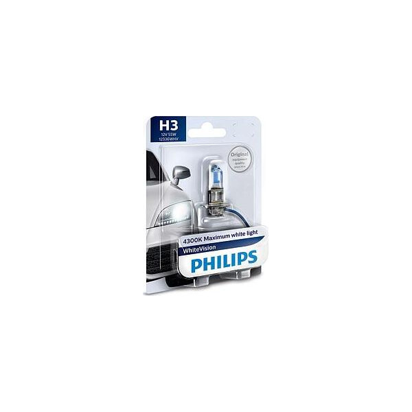 

PHILIPS 12336WHVB1 H3 55W 12V PK22s WhiteVision +60%(4300K)