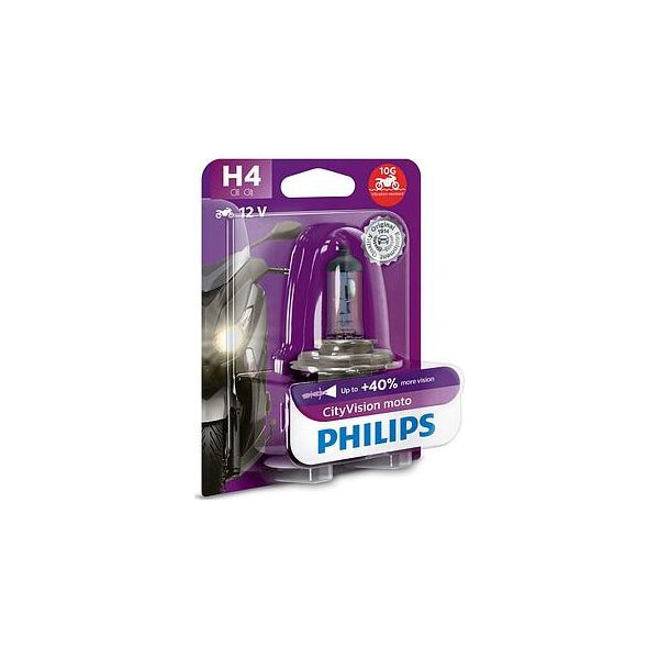 

PHILIPS 12342CTCBW CITYVISION MOTO +40% H4 60/55W 12V P43t 1pcs/bli