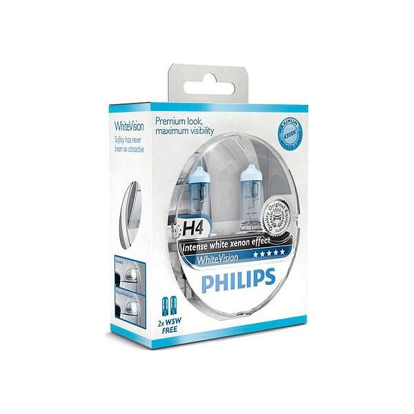 

PHILIPS 12342WHVSM H4 60/55W 12V P43t WhiteVision +60%(4300K)