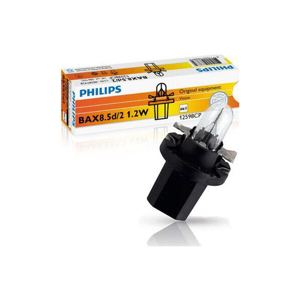 

PHILIPS 12598CP 1,2W 12V BAX 8,5d/2 Black