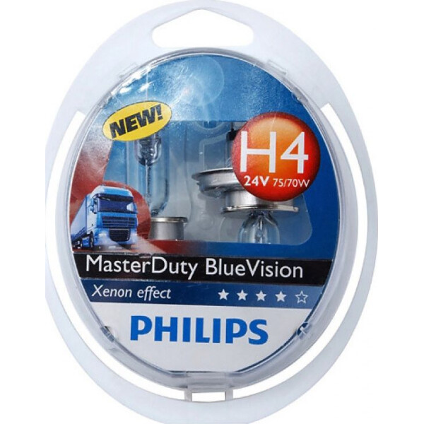 

PHILIPS 13342MDBVS2 H4 75/70W 24V P43t MasterDuty BlueVision