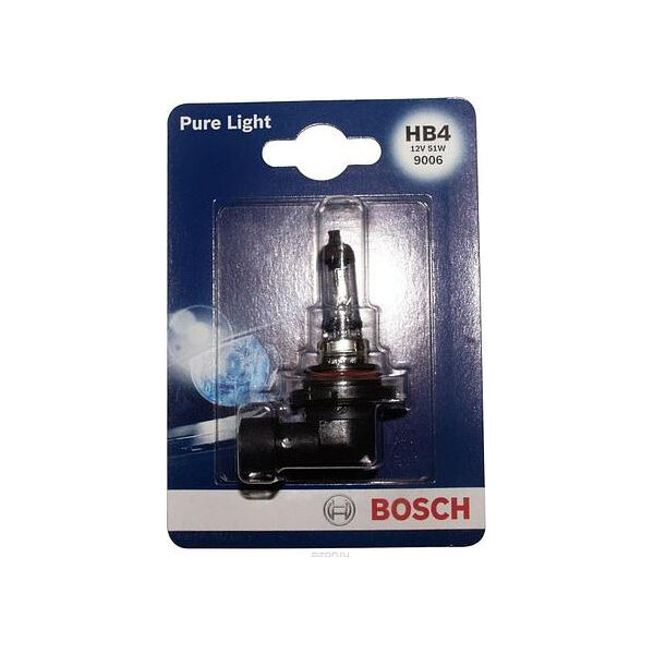 

BOSCH Pure Light HB4 51W 12V P22d (1987301063) 1шт./ блистер
