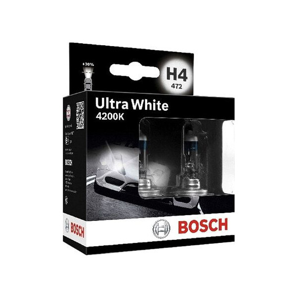 

BOSCH Ultra White 4200K H4 55W 12V P43t (1987301181) 2шт./бокс