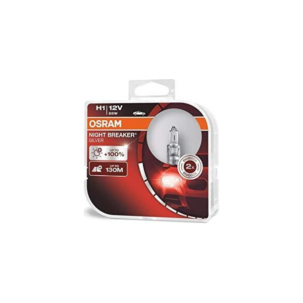 

OSRAM 64150NBS Night Breaker Silver +100 H1 55W 12V P14.5S 10X2 HardDuopet