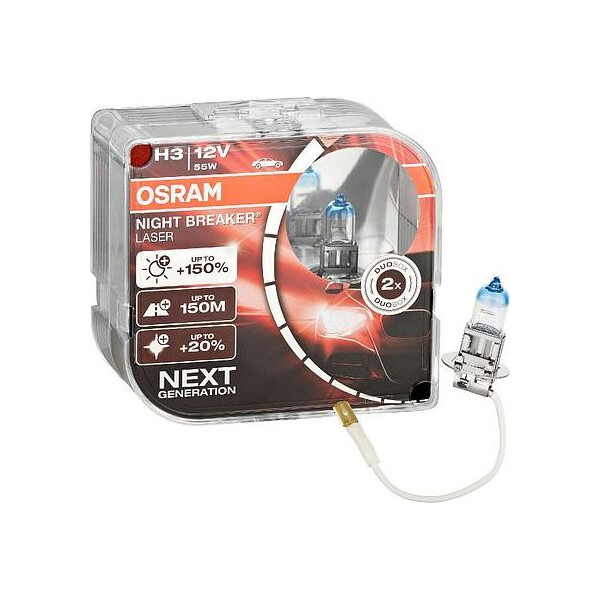 

OSRAM 64151NL H3 Night Breaker LASER NG +150% 55W 12V Pk22s HardDuopet