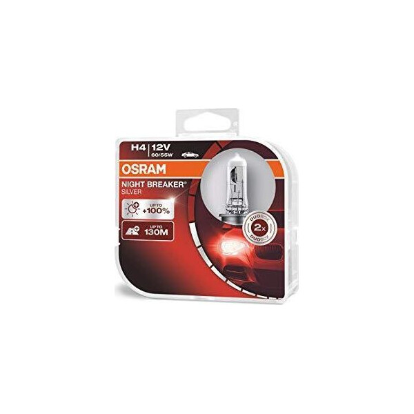

OSRAM 64193NBS Night Breaker Silver +100 H4 60/55W 12V P43t 10X2 HardDuopet