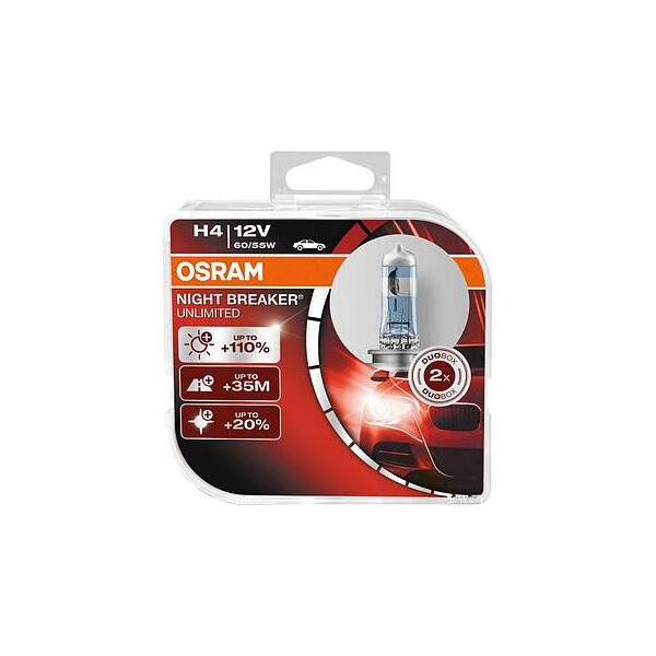 

OSRAM 64193NBU NightBreakerUnlimited +110% H4 60/55W 12V P43T 10X2 HardDuopet