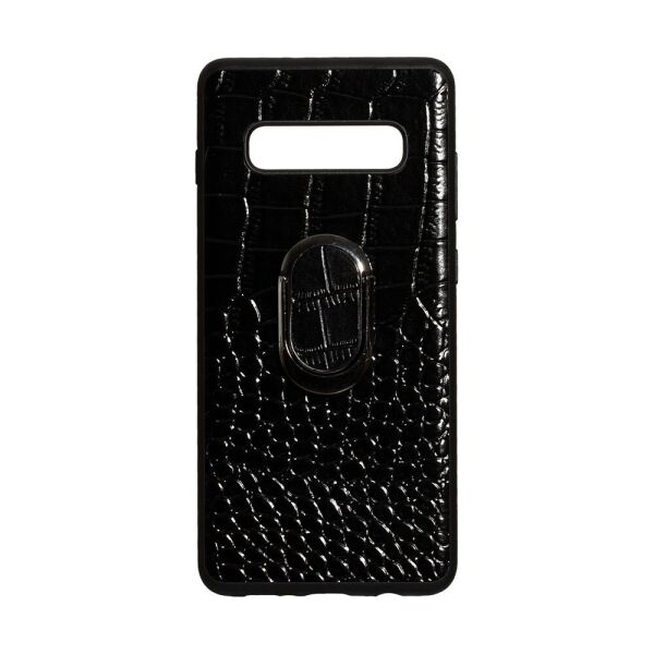 

Чехол-накладка Genuine Leather Croco для Samsung Galaxy S10 Plus Чёрный