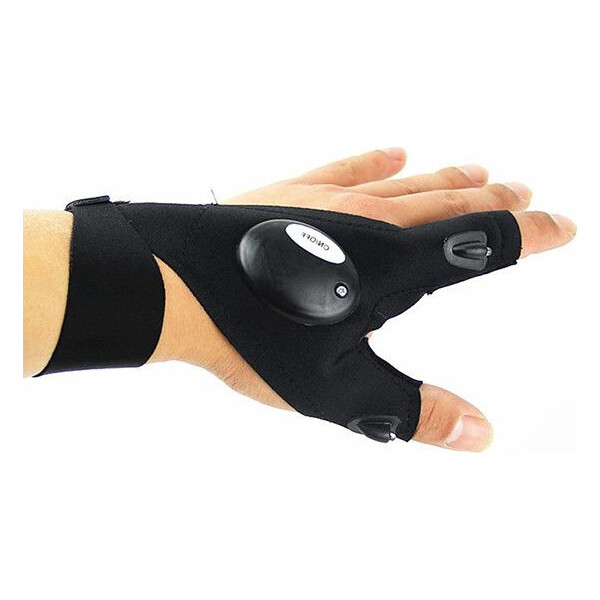 

Перчатки с подсветкой Hand-Free Light Черные (11077)