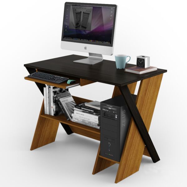 

Компьютерный стол Zhuk Comfy-Home венге+орех лесной