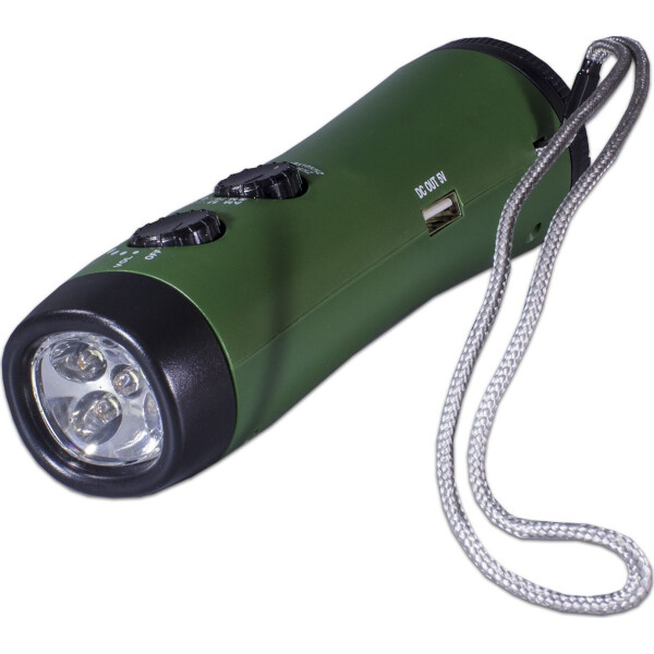 

Фонарь с динамо Lesko RD300 FM радио USB Зеленый (1633-3567)