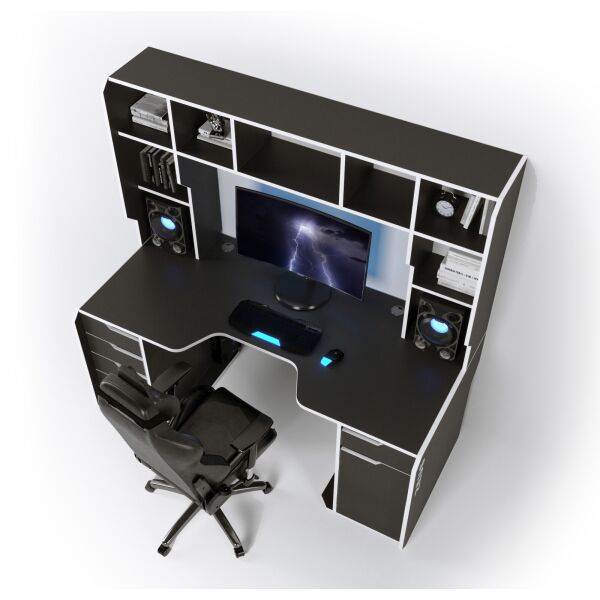 

Игровой геймерский эргономичный стол с надстройкой Viking-4М Zeus