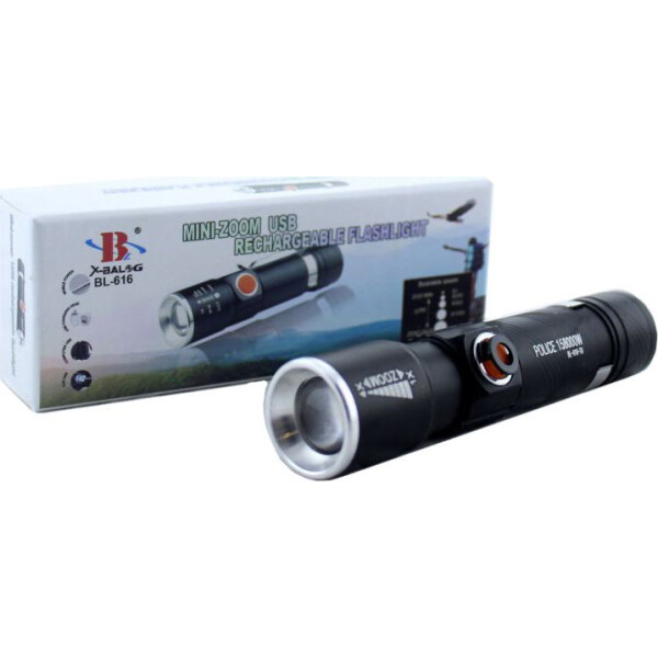 

Тактический фонарик USB Police BL-616-T6 аккумуляторный (sp4262)