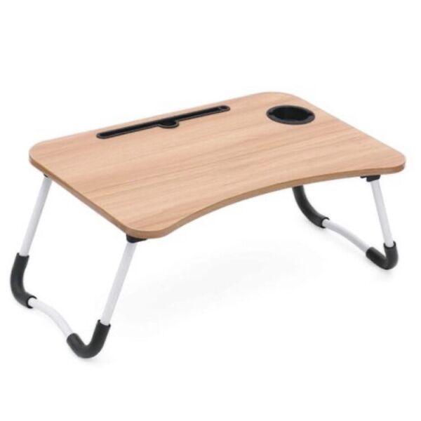 Акция на Подставка для ноутбука, складной стол для ноутбука с отверстием для планшета MRD, Wood от Allo UA