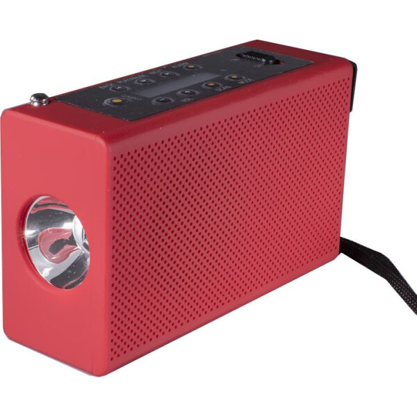 

Фонарь с динамо HAOYI HY-018 с USB FM AM радио Красный (1640-3995)