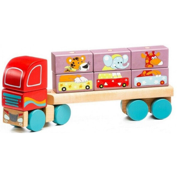 

Деревянная игрушка Левеня Cubika Тягач с кубиками LM-14 (13432R)