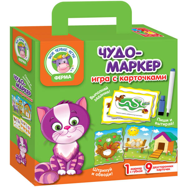 

Игра с карточками Vladi Toys Чудо-маркер Ферма VT2100-12 (39837)