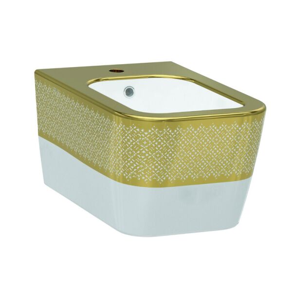 

Биде белое/декор золото IDEVIT Halley 3206-2605-1101