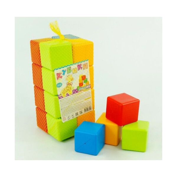 

Кубики Toysi 16 шт Разноцветные (TOY-30458)