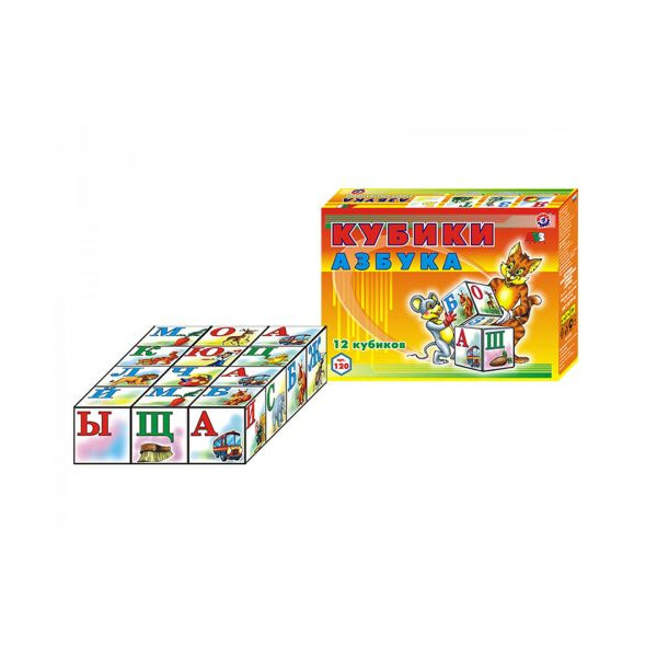 

Кубики Технок Алфавит 12 шт Разноцветный (TOY-15494)