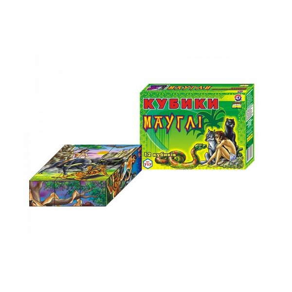 

Кубики Технок Сказки Маугли 12 штук Разноцветный (TOY-11143)