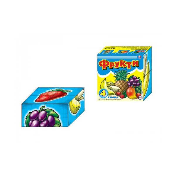 

Кубики Технок Фрукты 4 шт Разноцветный (TOY-11134)