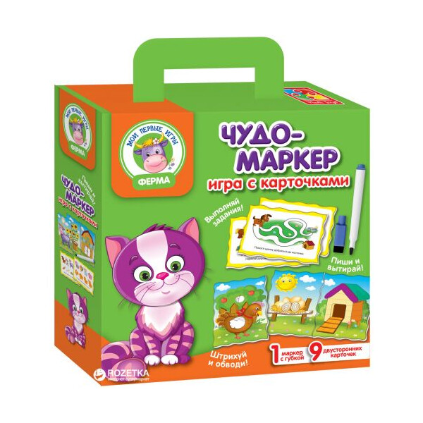 

Игра с карточками Vladi Toys Чудо-маркер Ферма (TOY-39837)