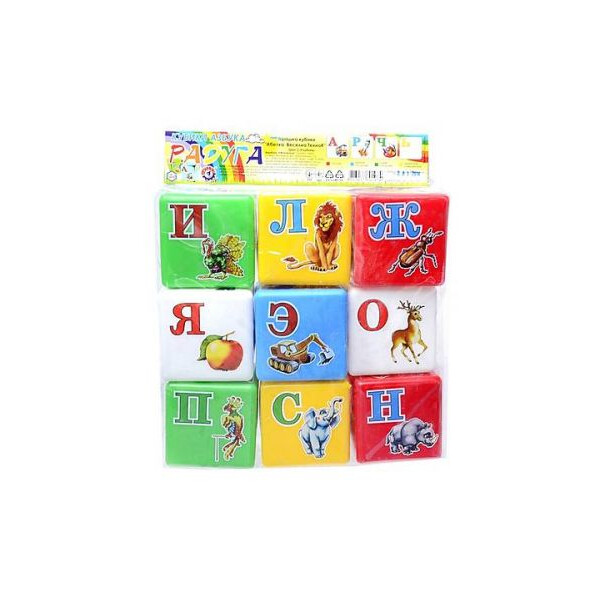 

Кубики Технок Азбука Радуга 9 шт Разноцветные (TOY-14330)