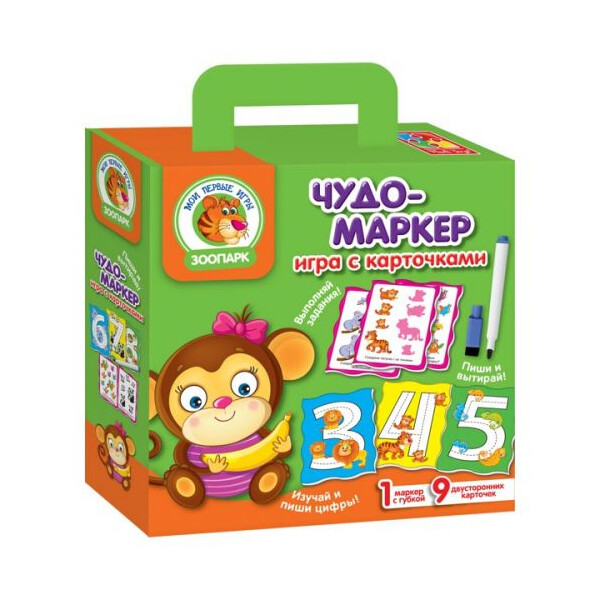 

Игра с карточками Vladi Toys Чудо-маркер Зоопарк (TOY-39836)