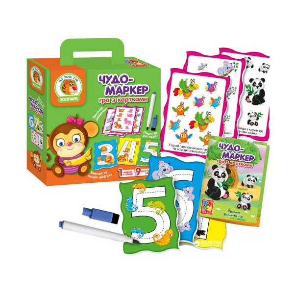 

Игра с карточками Vladi Toys Чудо-маркер Зоопарк (TOY-39834)