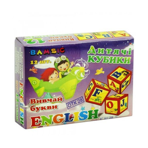 

Кубики Бамсик Изучай буквы English 12 штук Разноцветные (TOY-29002)