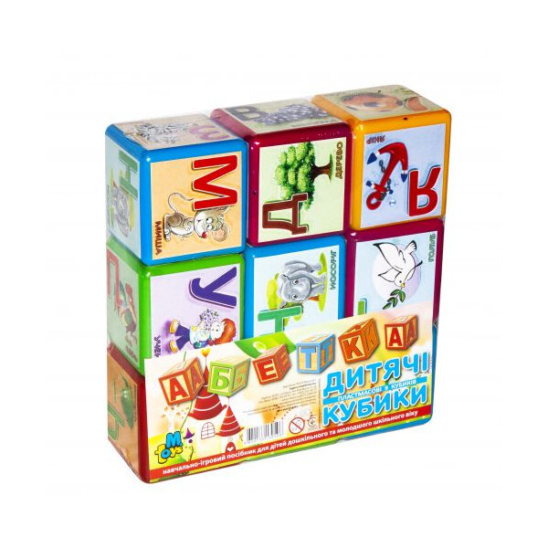 

Кубики M.Toys Абетка 9 шт Разноцветный (TOY-18621)