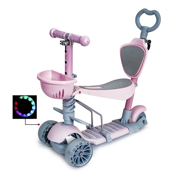 

Самокат Scooter Smart 5in1. Pastel Pink (многофункциональный, с родительской ручкой) - 1086921724