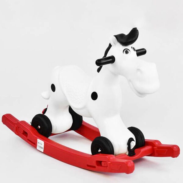 

Качалка-каталка 2 в1 Лошадка со съемным поддоном, на колесиках White/Red (76448)