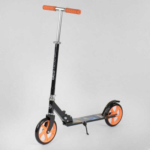 

Самокат двухколесный Best Scooter с PU колесами и резиновыми грипсами Black/Orange (87727)