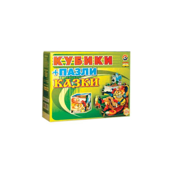 

Настільна гра Кубики+Пазли Казки ТехноК (TOY-17802)