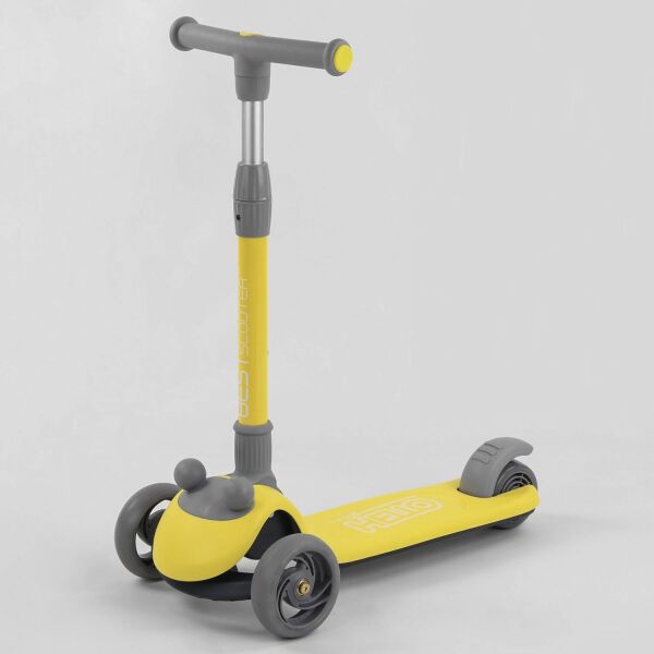 

Самокат трехколесный Best Scooter складной алюминиевый руль, 3 колеса PU со светом Yellow/Grey (102028)