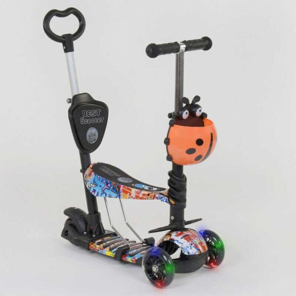

Самокат 5в1 Best Scooter, PU колеса, подсветка колес, Абстракция Multicolor (74071)