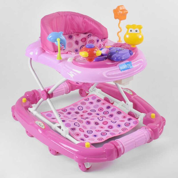 

Ходунки с музыкальной панелью "JOY" песенки на русском языке, качалка Pink (92525)