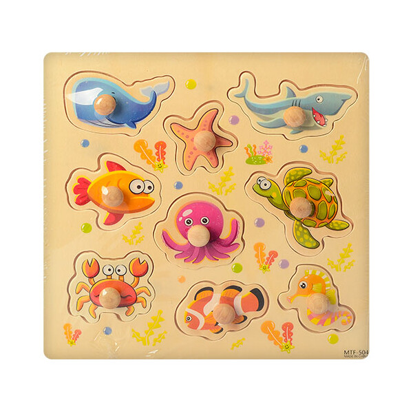 

Развивающая игрушка Рамка Морские животные Дерево (MD1088-3)