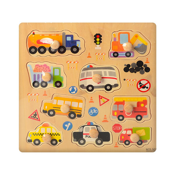

Развивающая игрушка Рамка Транспорт Дерево (MD1088-2)