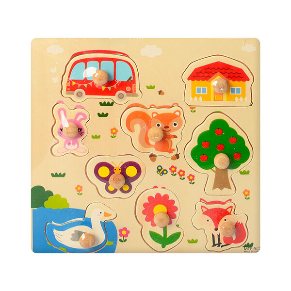 

Развивающая игрушка Рамка Лесные животные Дерево (MD1088-1)