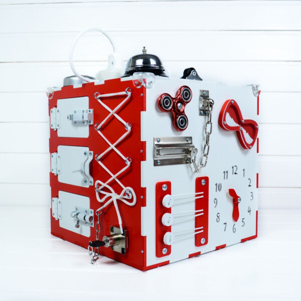 

Развивающая игрушка Tornado Busy Cube Бело-красная (hub_DQmd24909)