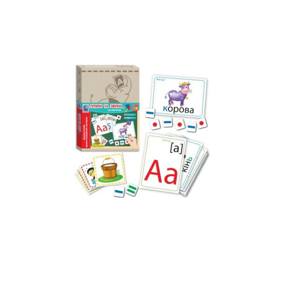 

Дидактический материал с магнитами Vladi Toys Буквы и звуки VT3701-05 укр