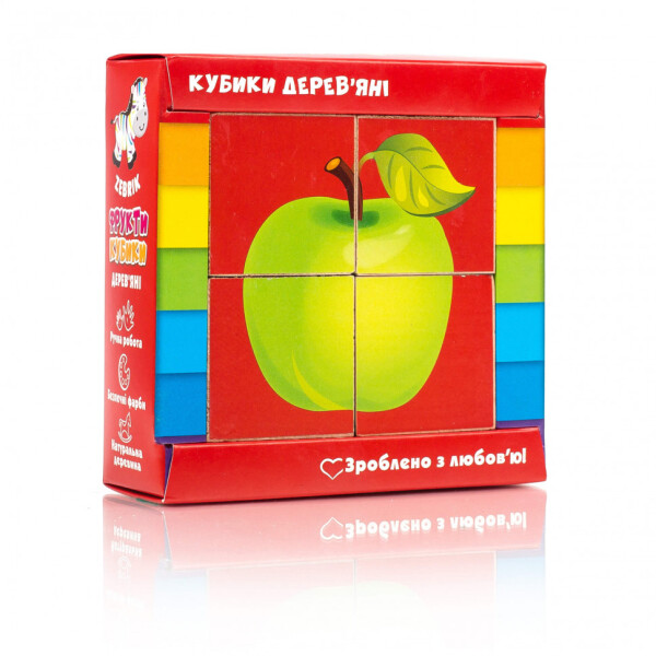 

Деревянные кубики Vladi Toys Фрукты ZB1001-04 укр