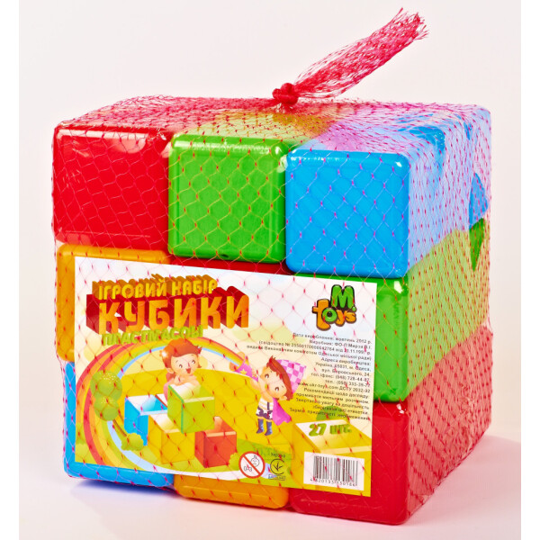 

Кубики цветные MToys 09064 27 шт Разноцветный
