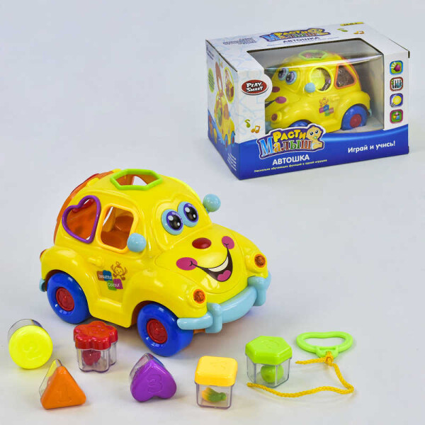 

Машинка Play Smart Автошка на батарейках Желтый с синим (1-2269)