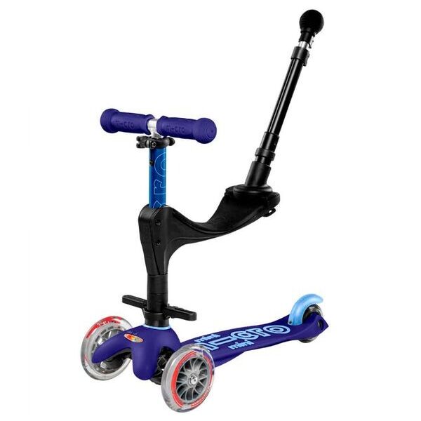 

Детский Cамокат 5в1 с родительской ручкой MICRO Mini 3in1 Deluxe Plus Синий (mk522)